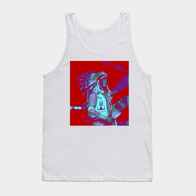 Native American Chief Pop art Tank Top by icarusismartdesigns